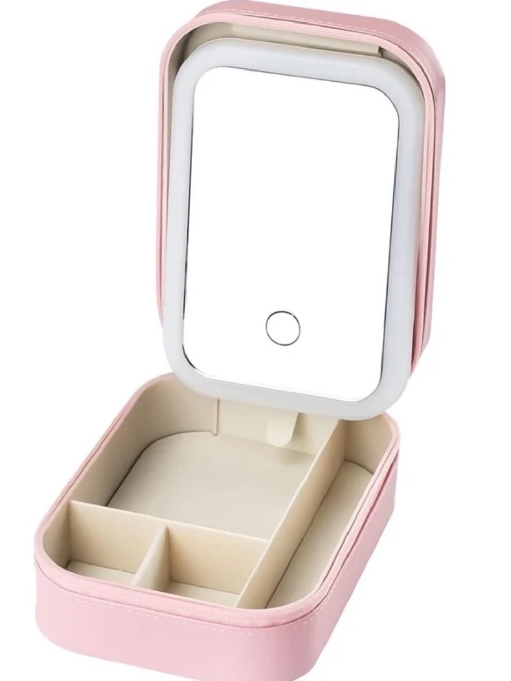 Portable LED Lighted Jewelry Case - Pink